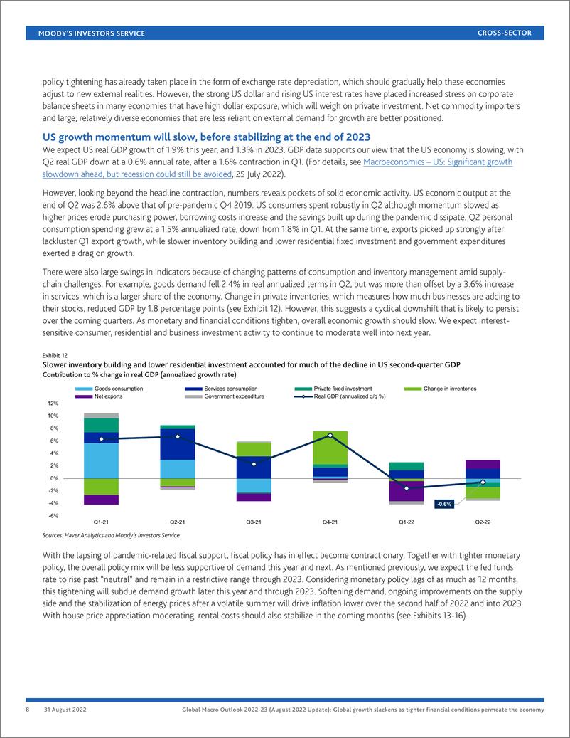 《穆迪+全球宏观展望2022-2023（2022年8月更新）-20页-WN9》 - 第8页预览图