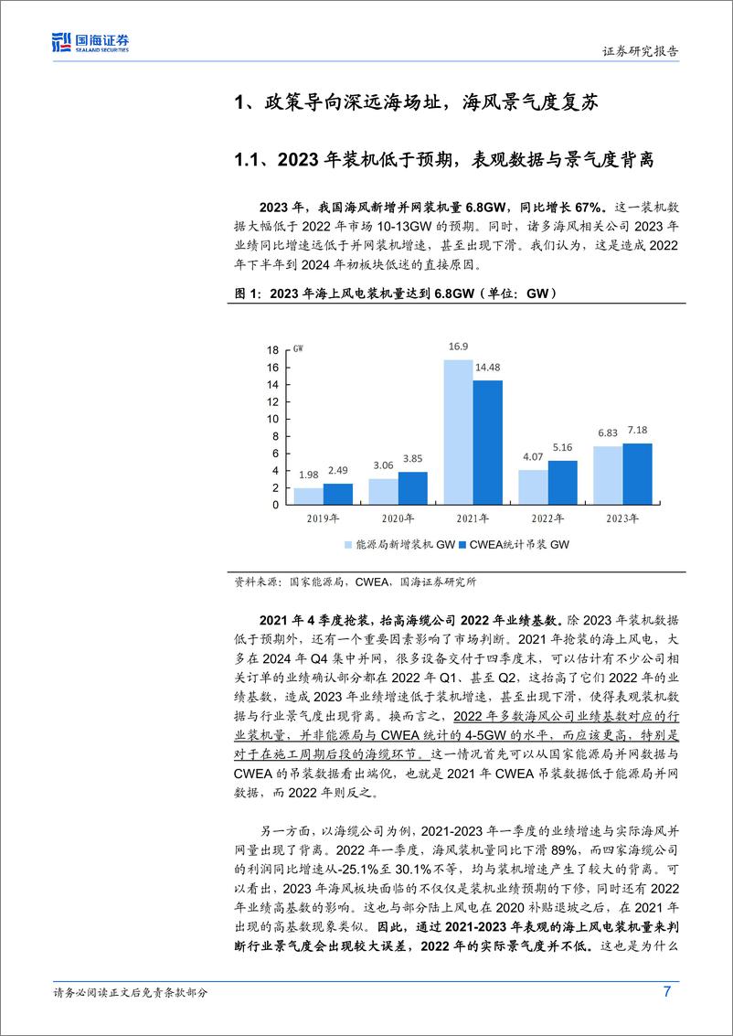 《国海证券-风电设备行业深度研究：海风观察系列报告之四：海上风电深远海政策调整落地，海缆产品需求升级启动》 - 第7页预览图