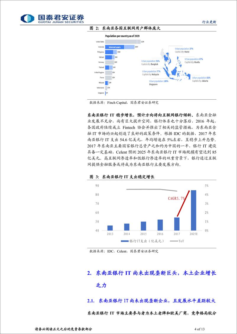 《计算机行业：银行IT进军东南亚，打开蓝海市场-20210621-国泰君安-13页》 - 第5页预览图