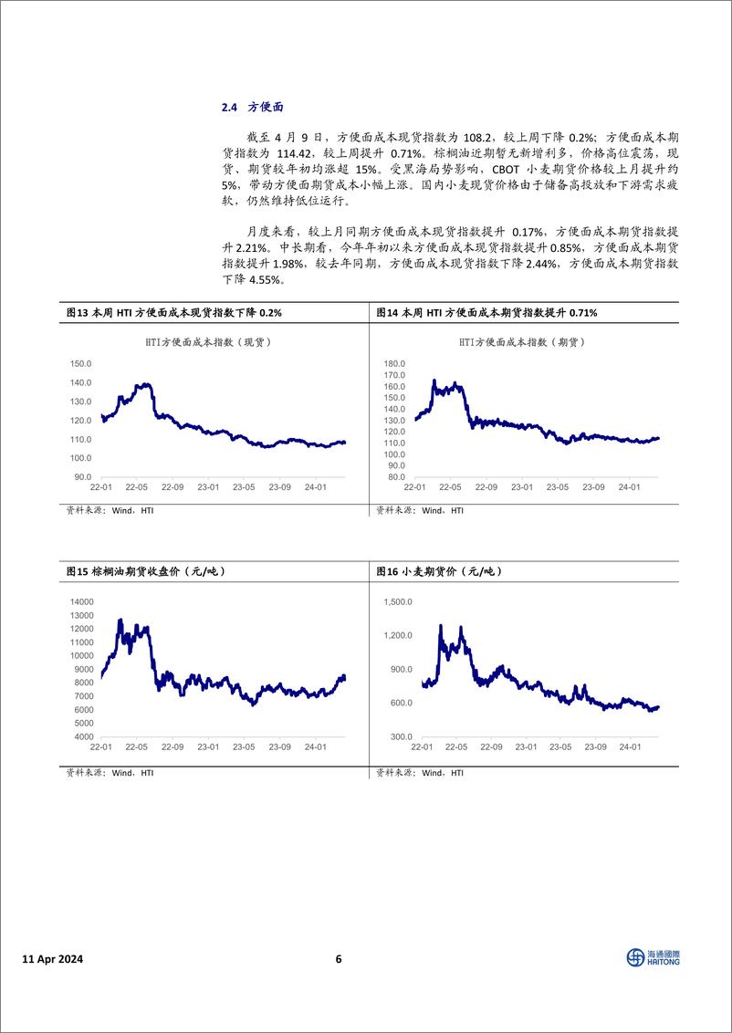 《中国必需消费行业消费品成本指数跟踪：生鲜乳价格跌破3.5元／公斤，原油期货月涨幅超10%25-240411-海通国际-16页》 - 第6页预览图