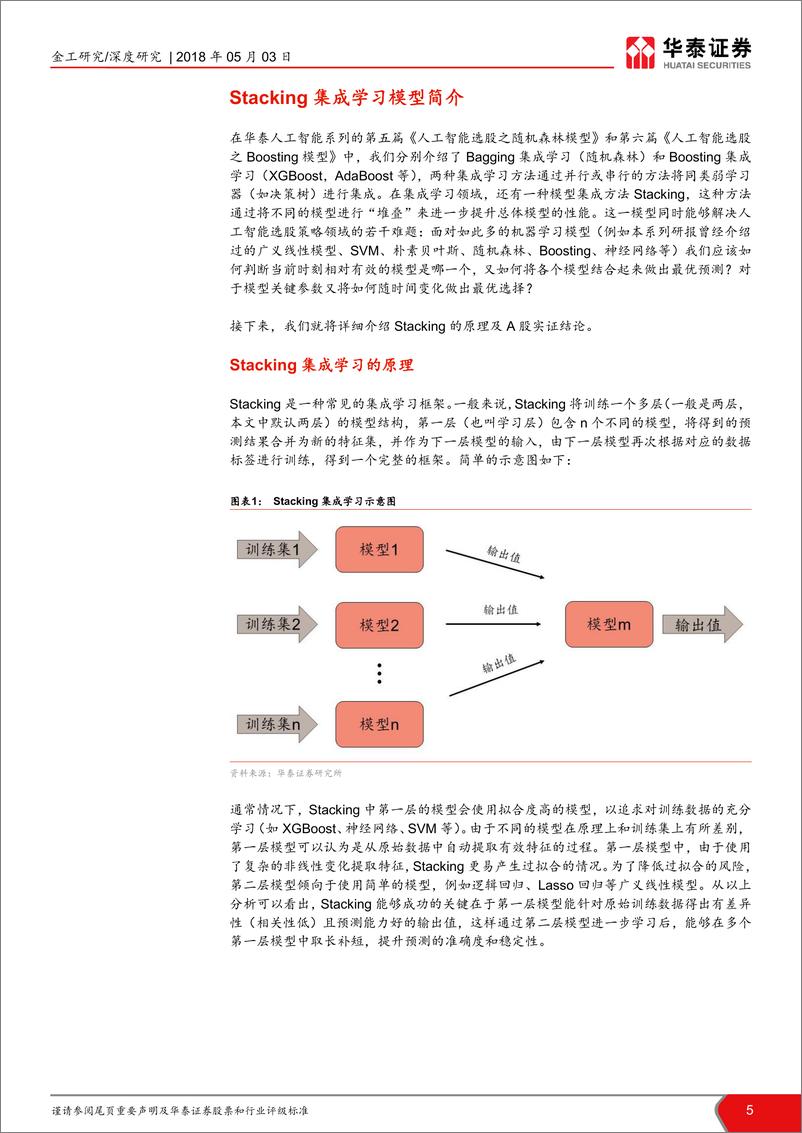 《华泰证券-华泰人工智能系列之十一_人工智能选股之stacking集成学习-》 - 第5页预览图