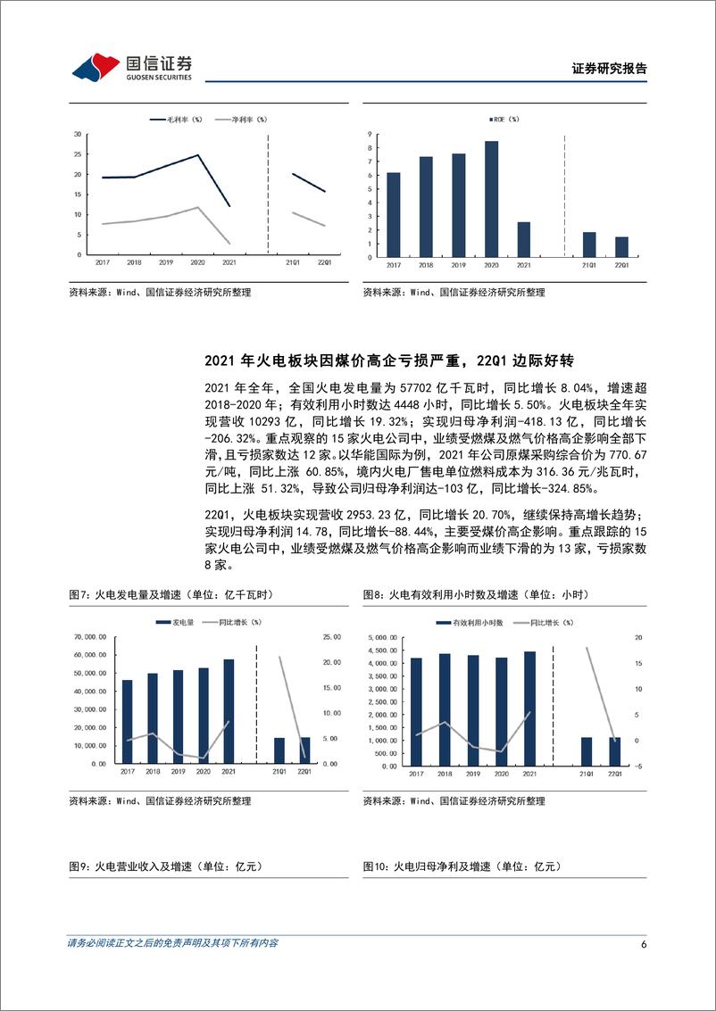 《环保与公用事业行业2021年年报及22Q1季报回顾：新能源发电保持高速增长，火电即将迎来盈利拐点-20220511-国信证券-31页》 - 第7页预览图