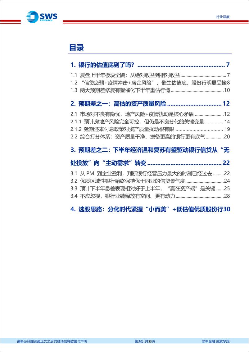 《银行业2022年下半年投资策略：预期修复迎暖风，银行恰逢超配钟-20220624-申万宏源-33页》 - 第4页预览图