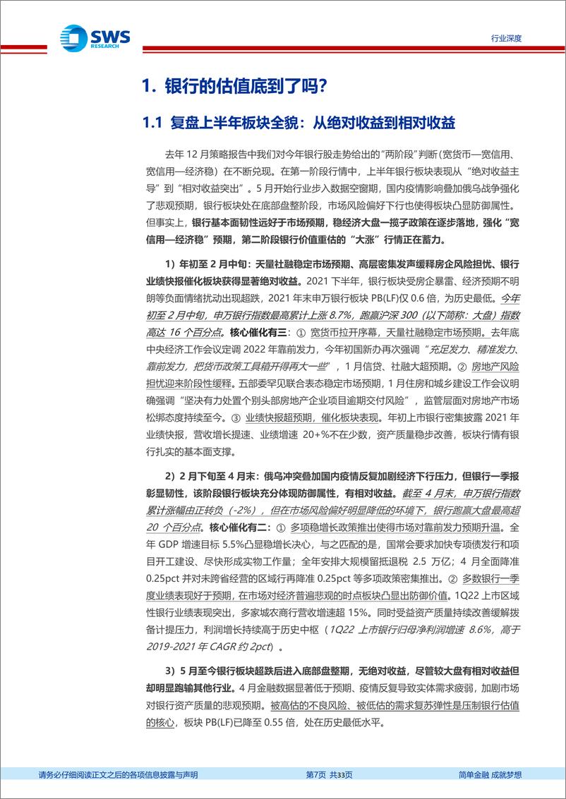 《银行业2022年下半年投资策略：预期修复迎暖风，银行恰逢超配钟-20220624-申万宏源-33页》 - 第8页预览图