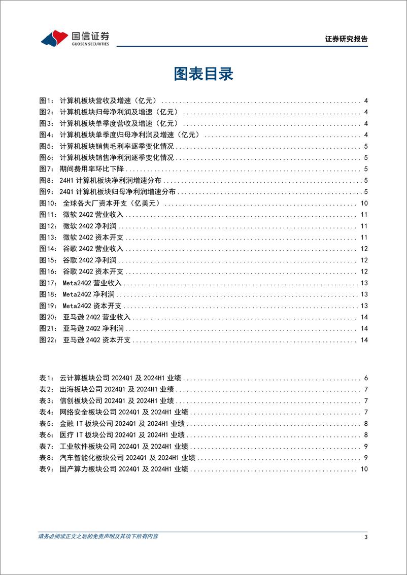 《计算机行业2024年9月投资策略暨财报总结：24H1业绩承压，出海板块景气度较好-240903-国信证券-17页》 - 第3页预览图