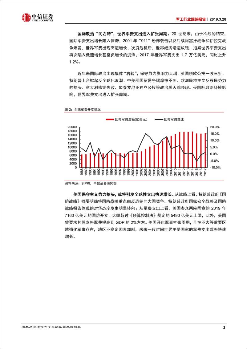 《军工行业跟踪报告：军贸市场景气上行，装备出口增长可期-20190328-中信证券-19页》 - 第6页预览图