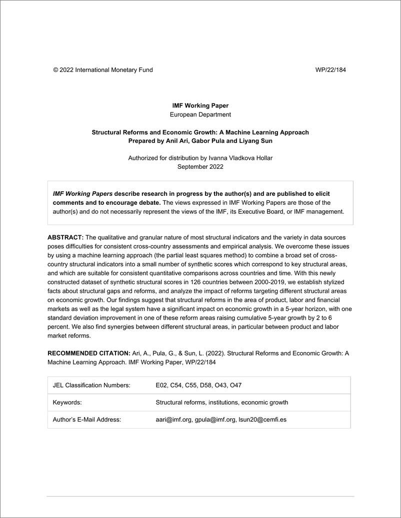 《IMF-结构改革与经济增长：机器学习方法（英）-2022.9-32页》 - 第3页预览图