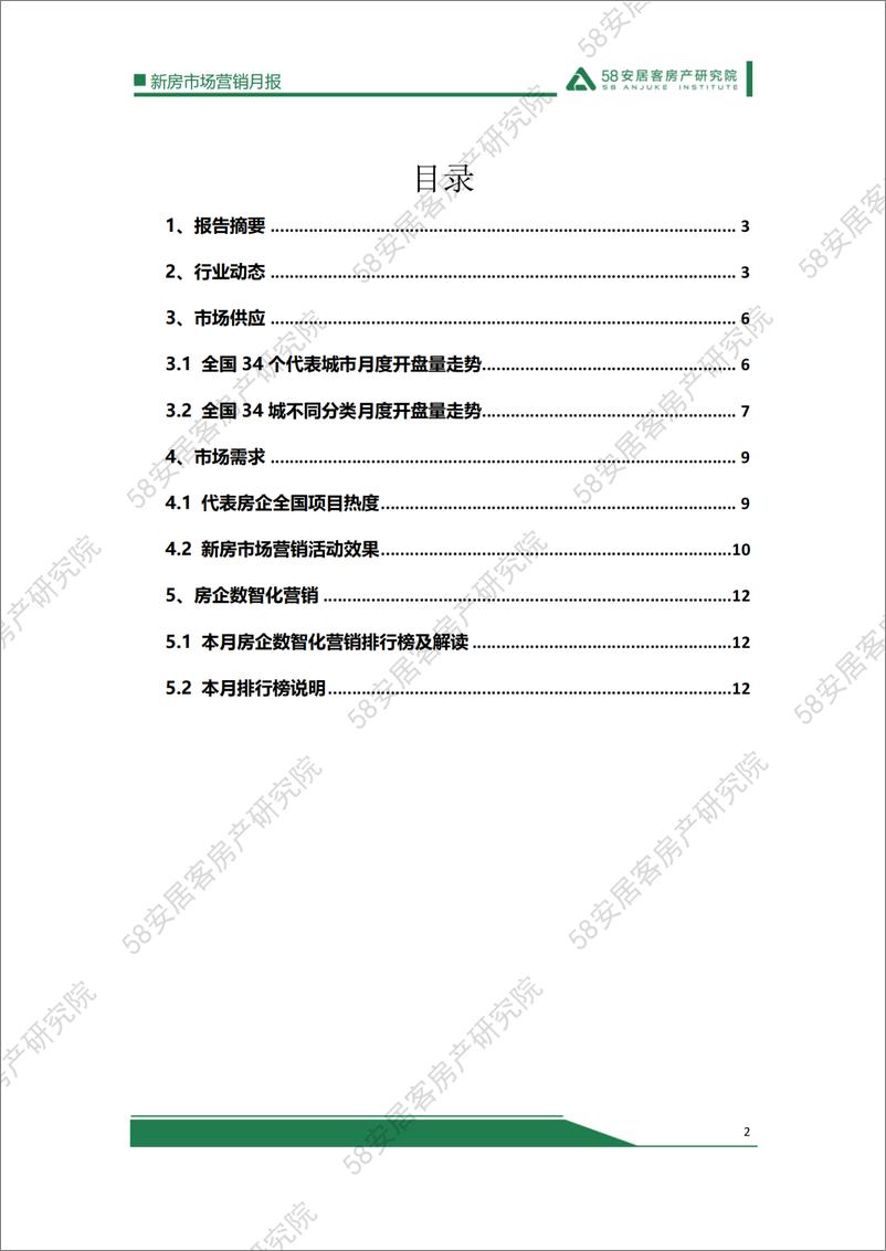 《58安居客房产研究院-11月新房市场营销月报-17页》 - 第3页预览图