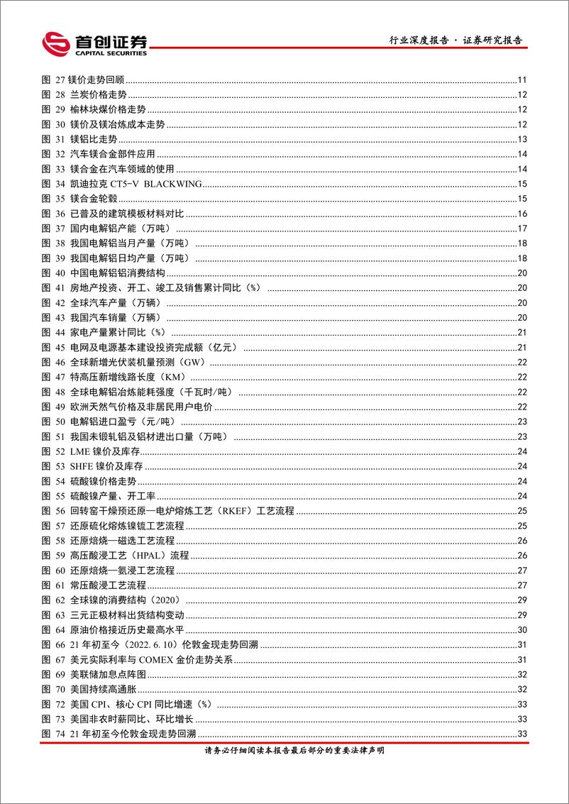 《有色金属行业2022年中期投资策略报告：镁需求弹性有望释放，全球铝市供应缺口延续-20220616-首创证券-41页》 - 第5页预览图