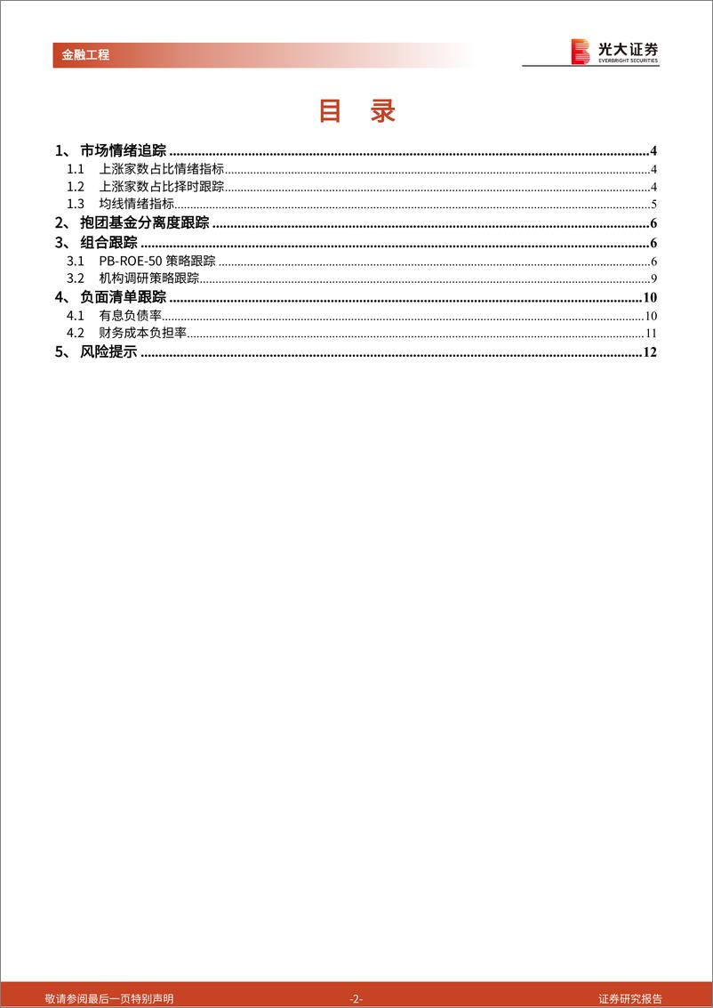 《金融工程量化月报：市场情绪高涨，基金抱团加强-241202-光大证券-13页》 - 第2页预览图