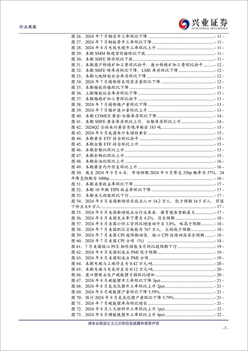 《有色金属行业：降息周期临近，黄金与铜铝价格持续分化-240908-兴业证券-29页》 - 第2页预览图