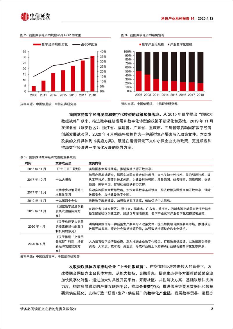 《科技行业产业系列报告14：发改委推进“上云用数赋智”行动，关注云计算、数字基建和数字生态新模式-20200412-中信证券-21页》 - 第8页预览图