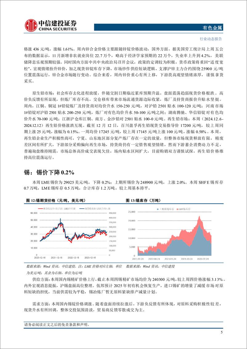 《有色金属行业：宽松货币%26积极财政，工业金属充分受益-241215-中信建投-12页》 - 第7页预览图