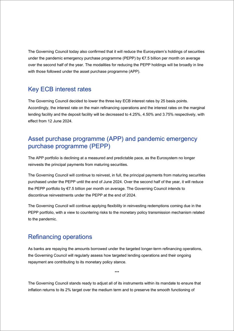 《欧洲央行-货币政策决策和声明的组合（英）-2024.6-7页》 - 第2页预览图