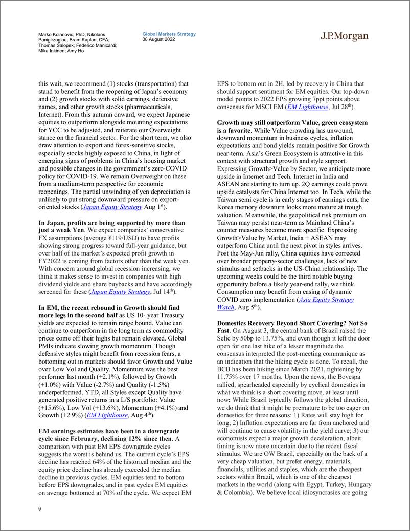 《The J.P. Morgan View – Global Asset Allocation》 - 第7页预览图