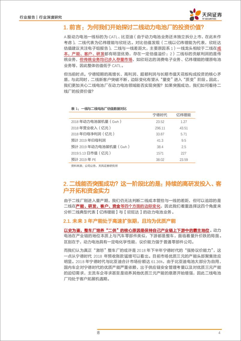 《电气设备行业：当前时点，我们怎么看二线电池厂的投资价值？-20190514-天风证券-16页》 - 第5页预览图