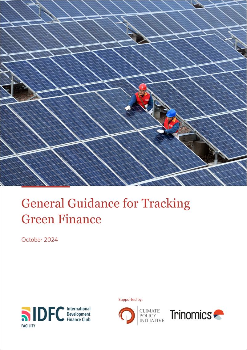 《2024年IDFC绿色金融追踪指南报告_英文版_》 - 第1页预览图