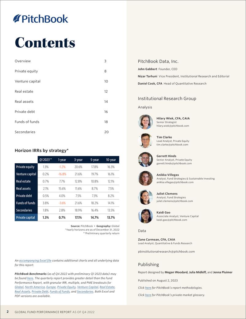 《PitchBook-全球基金业绩报告-截至2022年第四季度以及2023年第一季度的初步数据（英）-22页》 - 第3页预览图