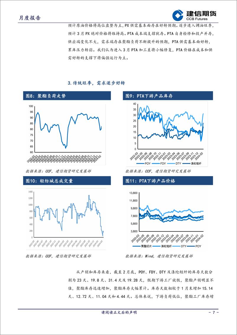 《PTA月报：传统旺季到来，需求或好转-20240301-建信期货-11页》 - 第7页预览图