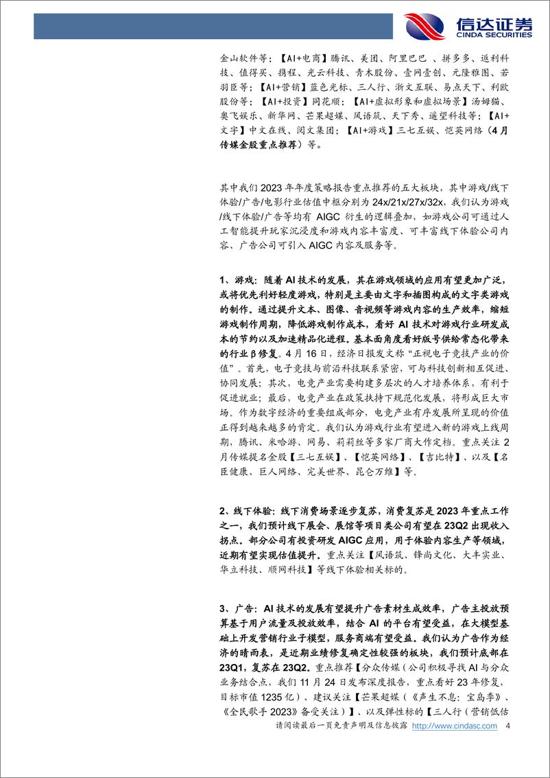 《20230416-AI＋IP、AI＋营销关注度向好，短期无惧调整近期仍是国内大模型上线浪潮期》 - 第4页预览图