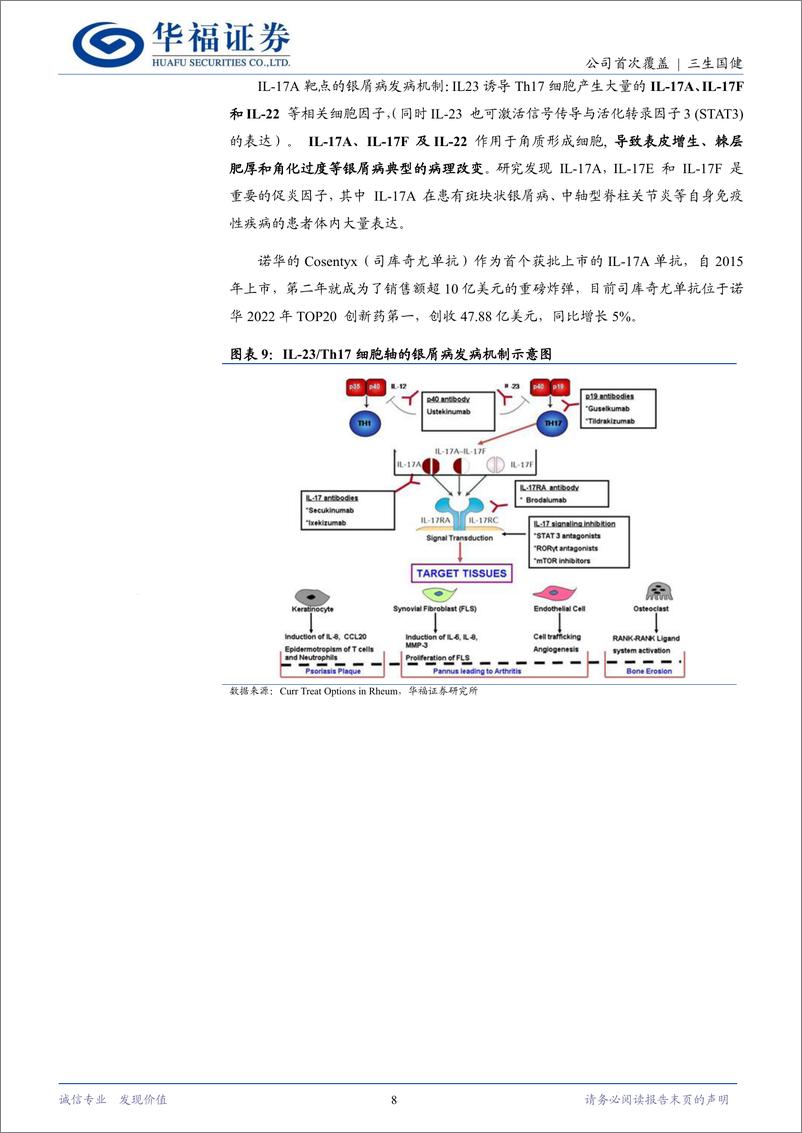 《三生国健(688336)聚焦自免赛道，产品%2b管线并举构筑自免矩阵-240624-华福证券-25页》 - 第8页预览图