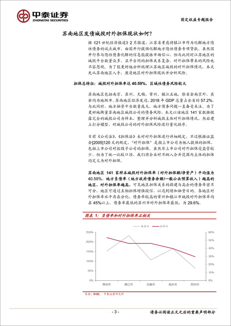 《固定收益专题研究报告：苏南地区发债城投对外担保现状如何？-20190418-中泰证券-16页》 - 第4页预览图