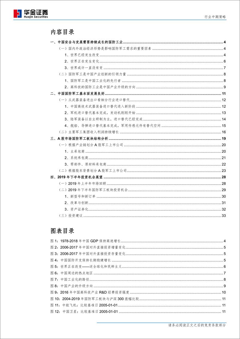 《国防军工行业中期策略：投资中国的安全与发展-20190628-华金证券-35页》 - 第3页预览图