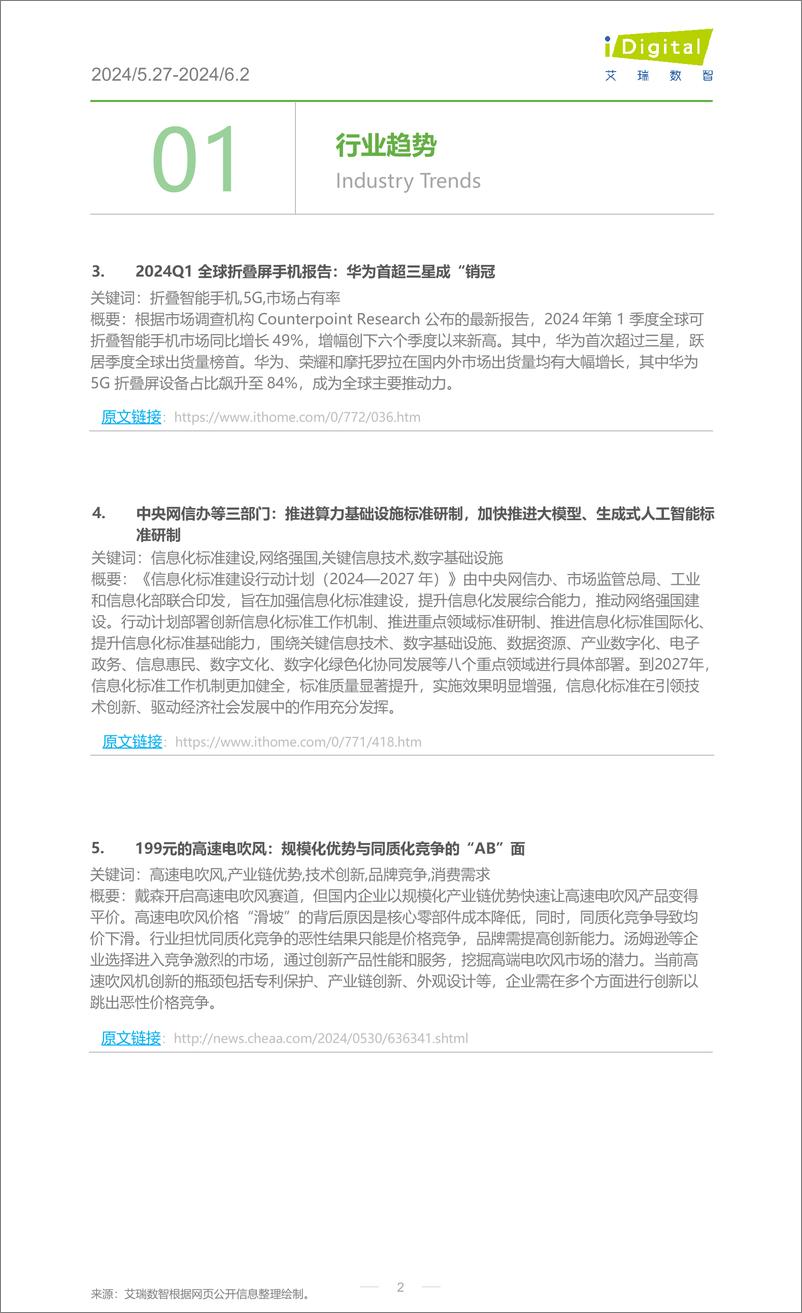 《2024年第23周-家电行业周度市场观察-9页》 - 第2页预览图