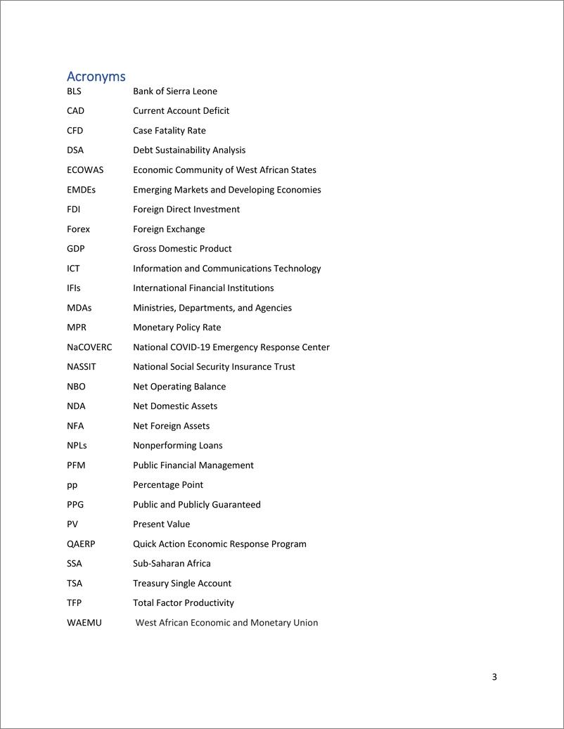 《世界银行-塞拉利昂2021年经济最新情况：新冠疫情流行病对福利和贫困的影响（英文）-2021.6-59页》 - 第3页预览图