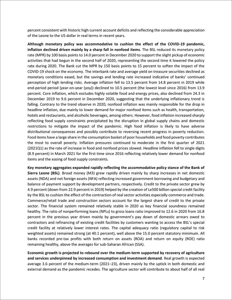 《世界银行-塞拉利昂2021年经济最新情况：新冠疫情流行病对福利和贫困的影响（英文）-2021.6-59页》 - 第8页预览图