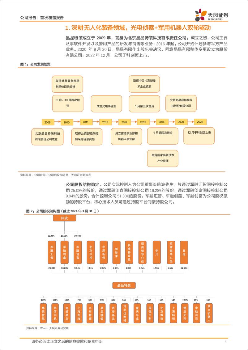 《天风证券-晶品特装-688084-光电侦察＋军用机器人双轮驱动，领先行业核心技术助力招标》 - 第4页预览图