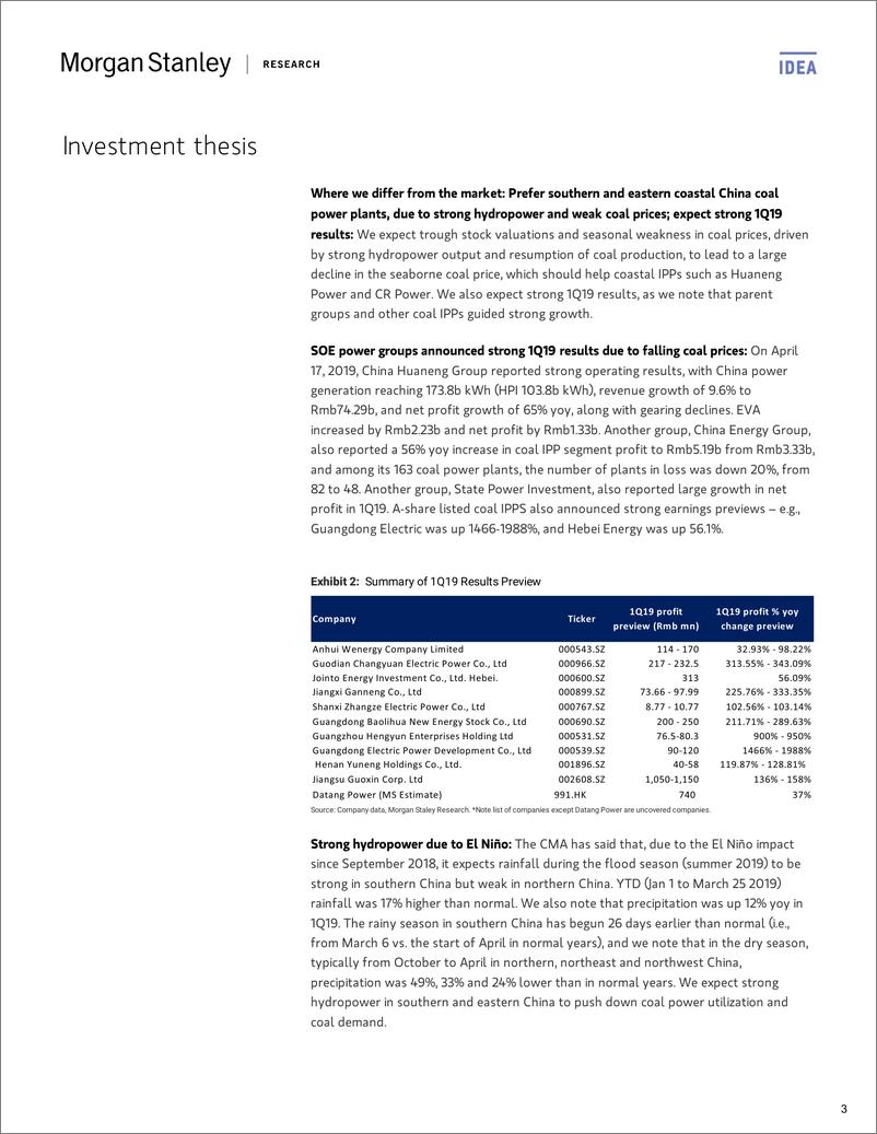 《摩根士丹利-亚太地区-煤电公用事业行业-中国煤电能源：煤炭价格疲软的买入机会-2019.4.25-57页》 - 第4页预览图