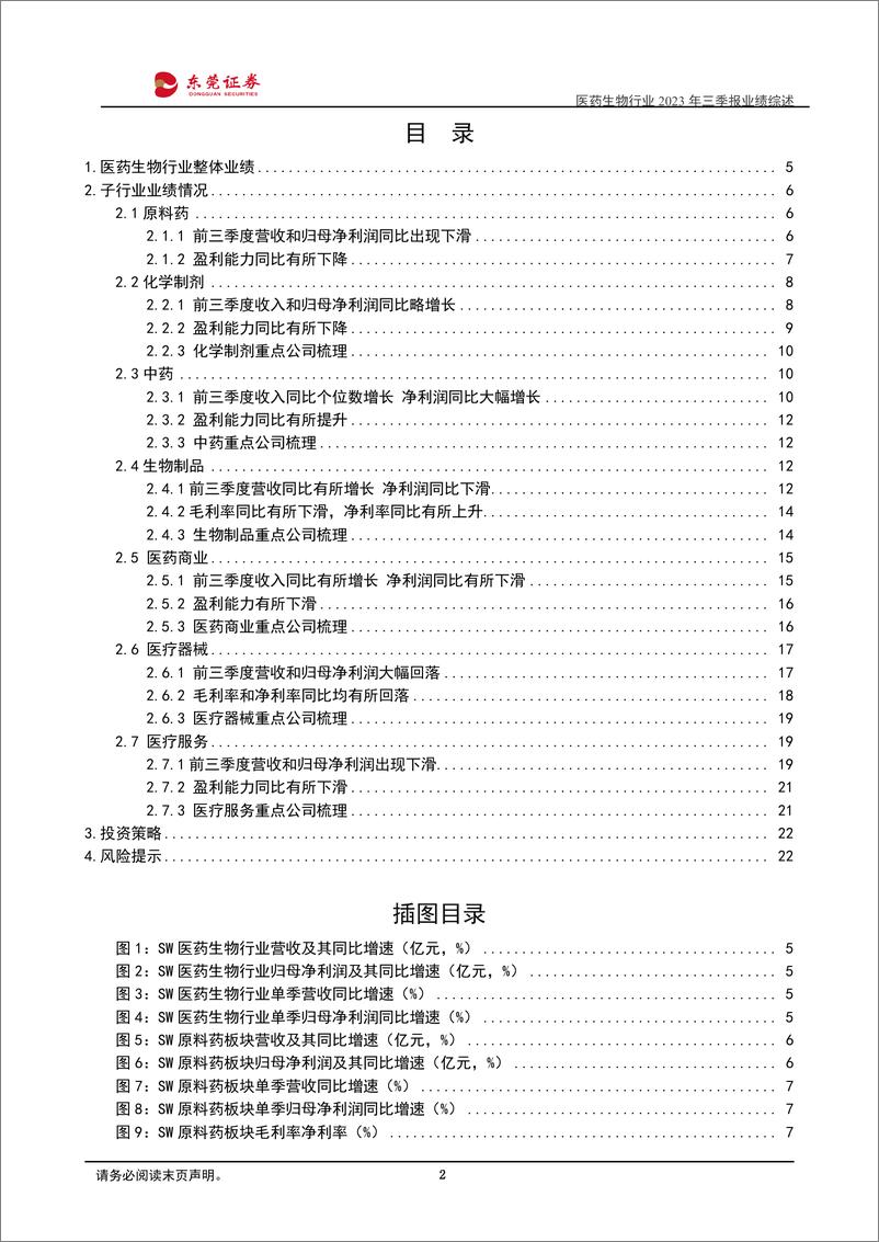 《医药生物行业2023年三季报业绩综述：前三季度营收实现小幅增长，Q3业绩环比有所下滑-20231107-东莞证券-24页》 - 第3页预览图