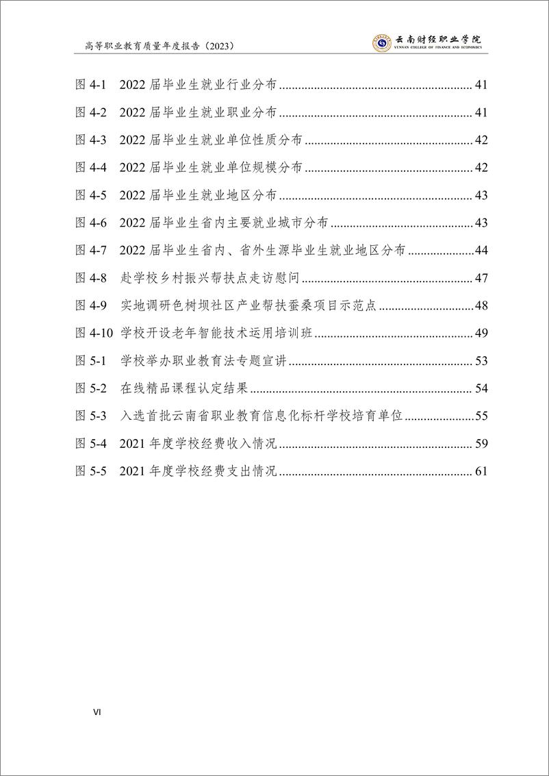 《云南财经职业学院高等职业教育质量年度报告（2023）》 - 第8页预览图