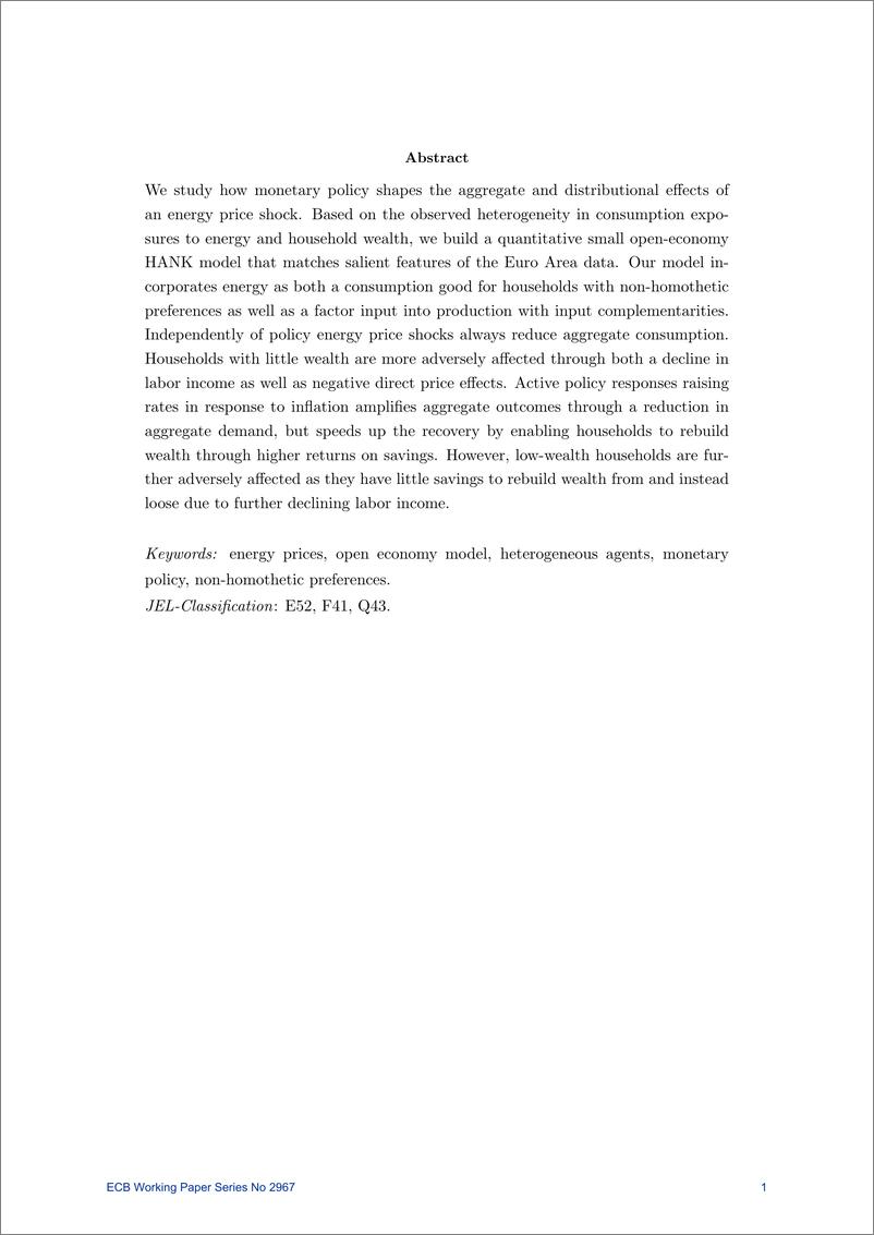 《欧洲央行-能源价格冲击、货币政策和不平等（英）-2024-51页》 - 第2页预览图