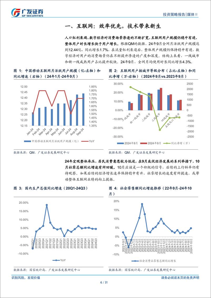 《媒体Ⅱ行业：互联网行业2025年投资策略，聚焦效率，注入新生-241202-广发证券-31页》 - 第6页预览图