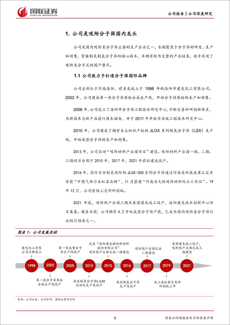 《建龙微纳-688357-国产吸附类分子筛龙头，拥抱国产替代行业机遇-20221031-国联证券-32页》 - 第6页预览图