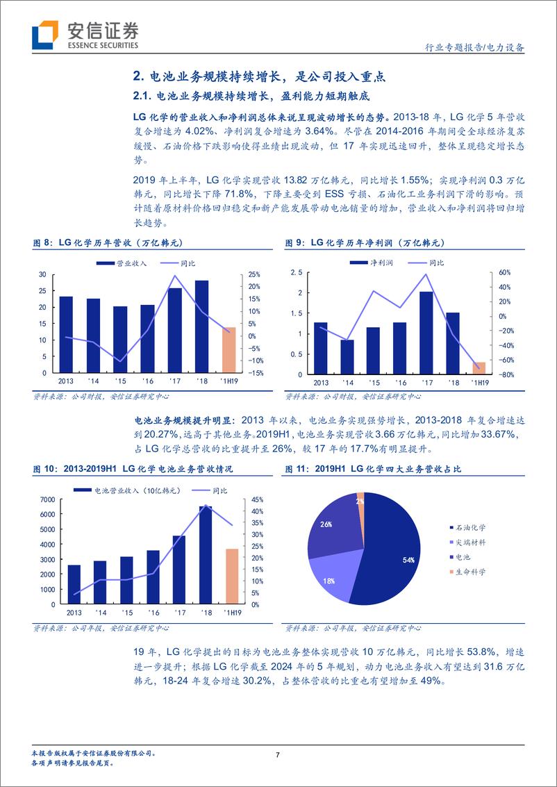 《电力设备行业LG专题系列一：LGChem，引领全球高增长，产业链深度受益-20191029-安信证券-33页》 - 第8页预览图