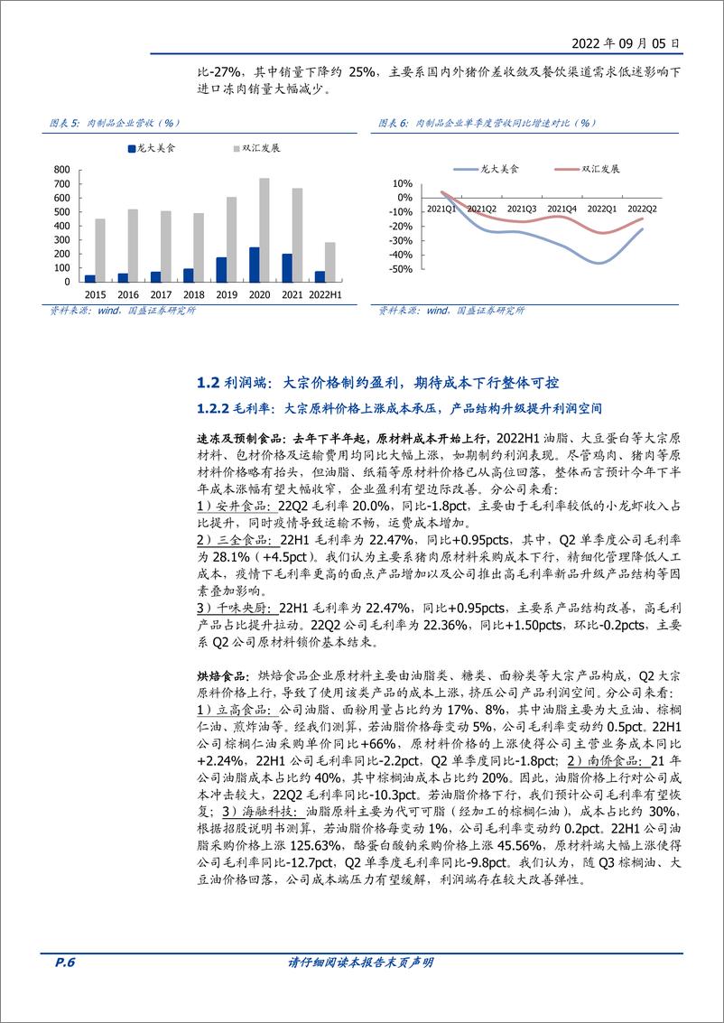 《食品行业2022中报总结：疫情成本双向冲击，边际改善已在途中-20220905-国盛证券-22页》 - 第7页预览图