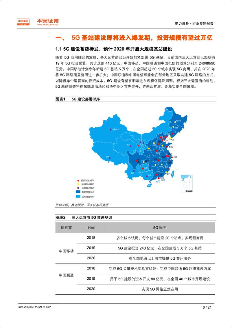 《电力设备行业专题报告：5G基站建设开启，百亿低压电器需求爆发在即-20191023-平安证券-21页》 - 第7页预览图