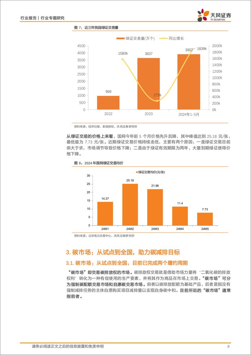 《公用事业行业报告：绿电、绿证、碳减排，多市场助力节能降碳-240730-天风证券-13页》 - 第8页预览图