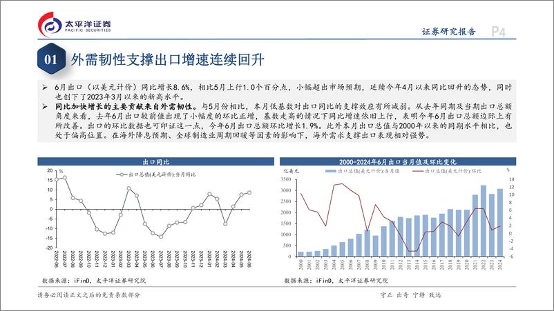 《6月贸易数据点评：进、出口分化下贸易顺差创新高-240714-太平洋证券-13页》 - 第4页预览图