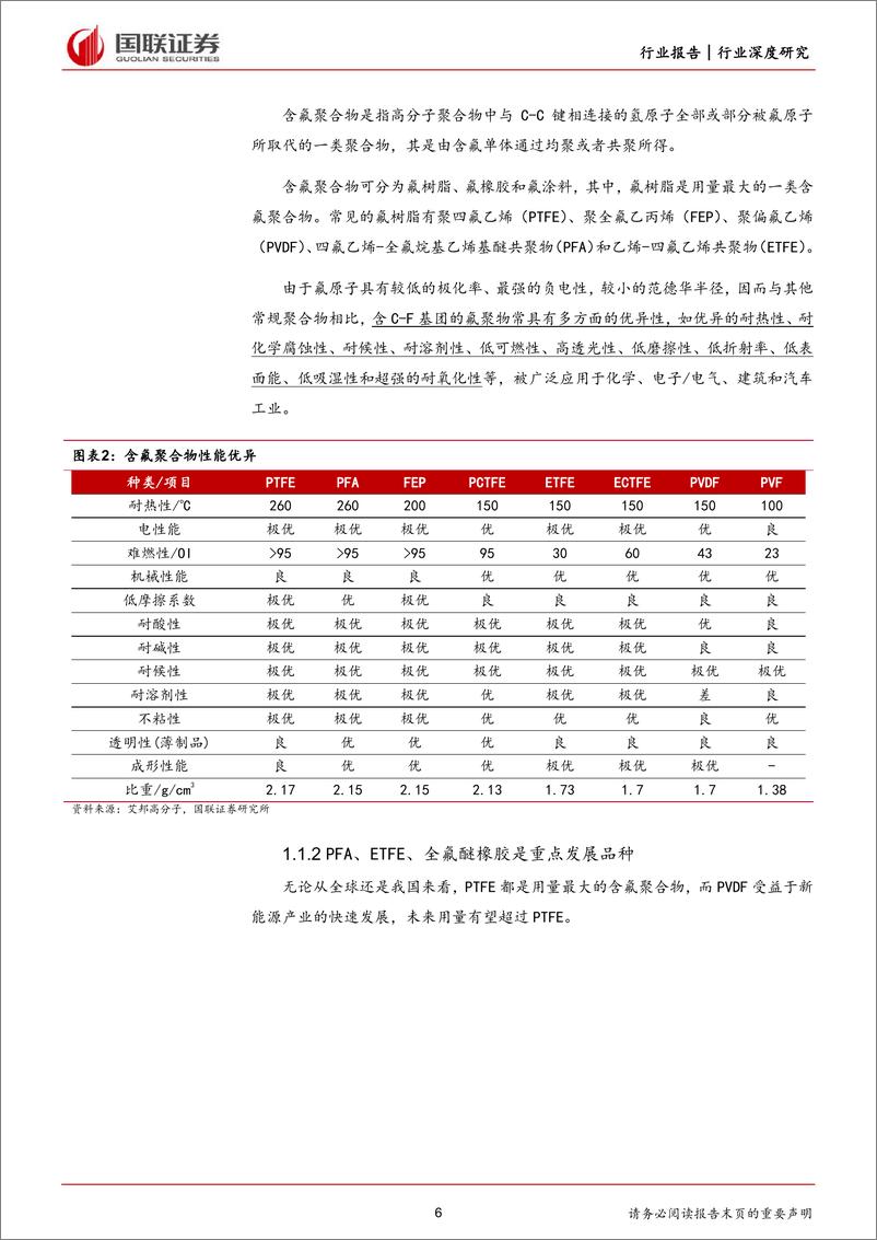 《氟化工行业深度系列（二）：含氟聚合物高端化转型，氟化液迎国产替代机遇》 - 第6页预览图