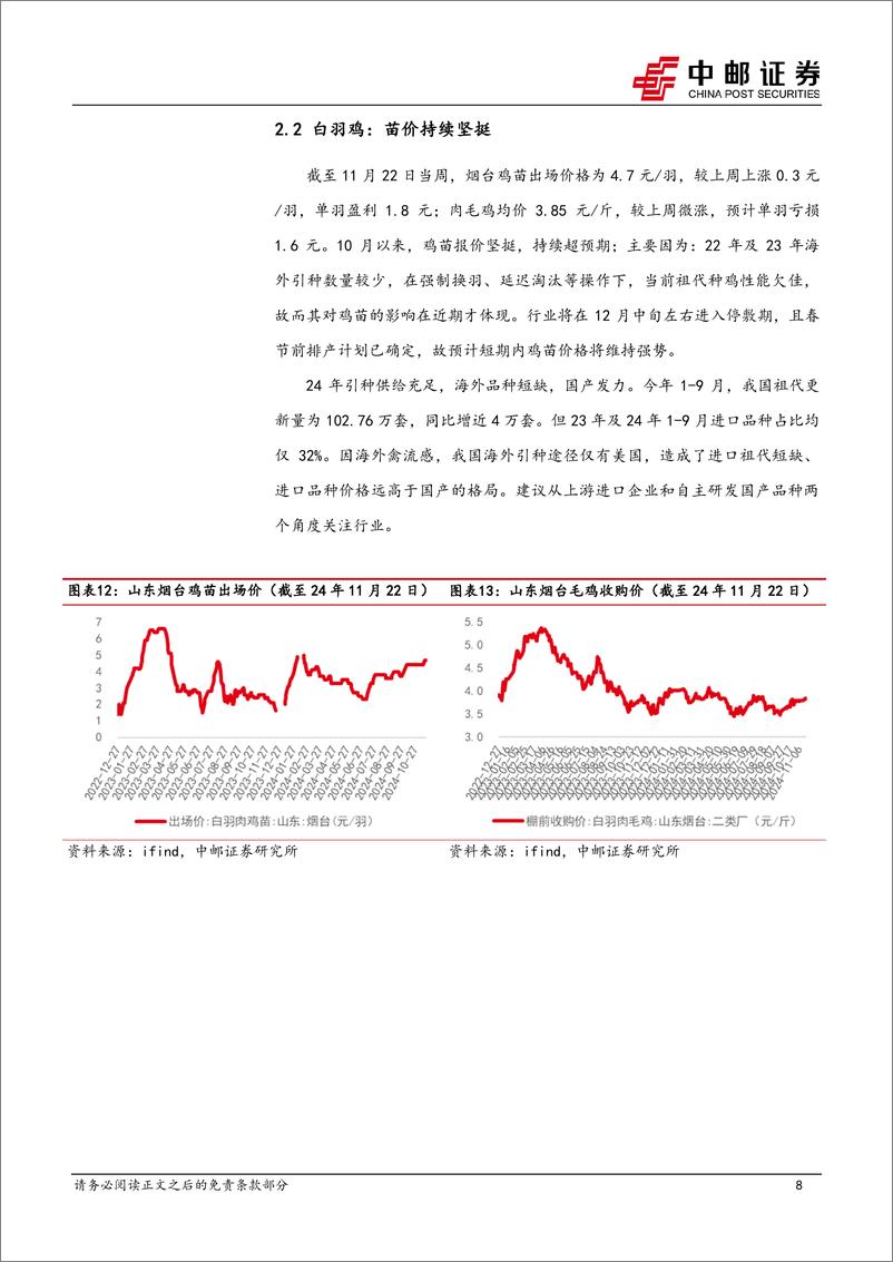 《农林牧渔行业报告：供需博弈激烈，猪价区间震荡-241124-中邮证券-12页》 - 第8页预览图