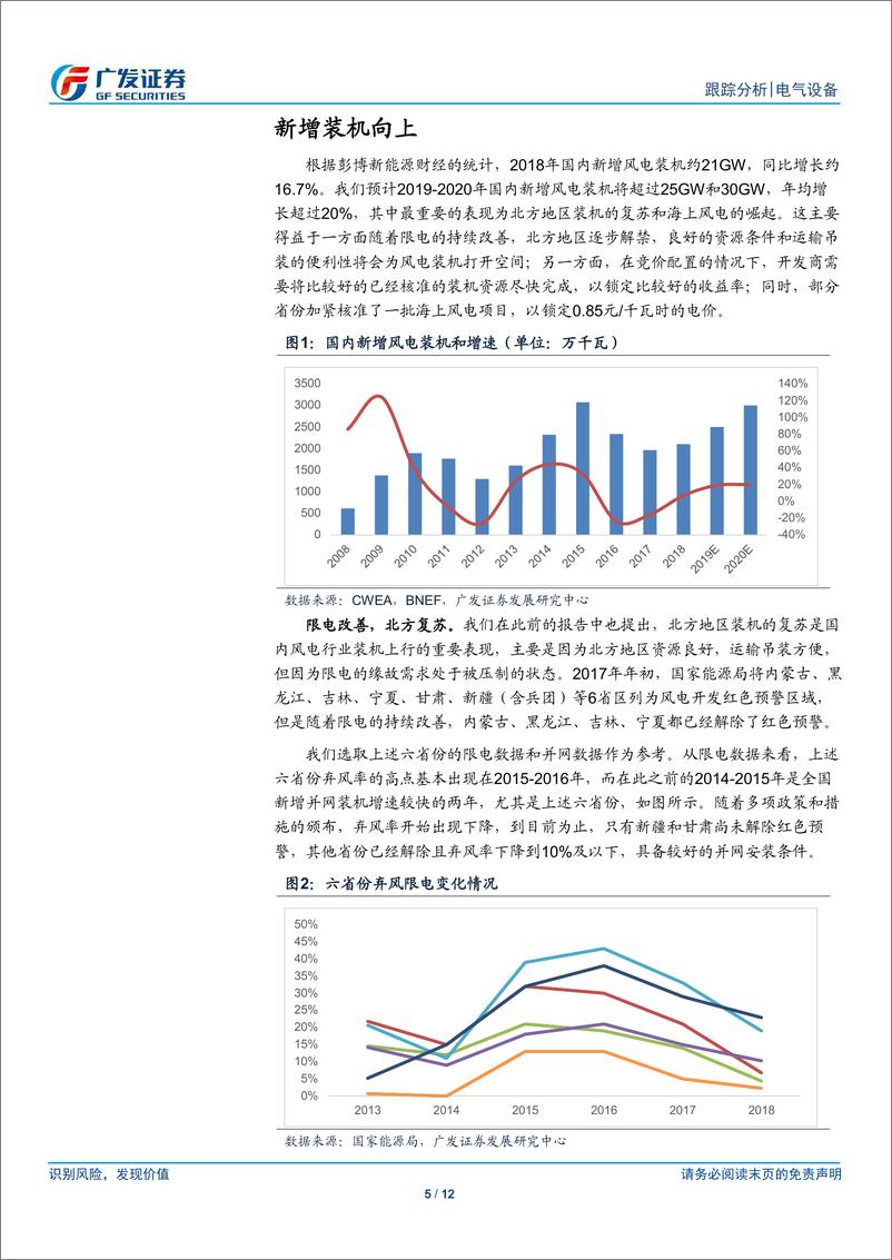 《风电行业分析：风电零部件，装机向上，周转提升-20190305-广发证券-12页》 - 第6页预览图