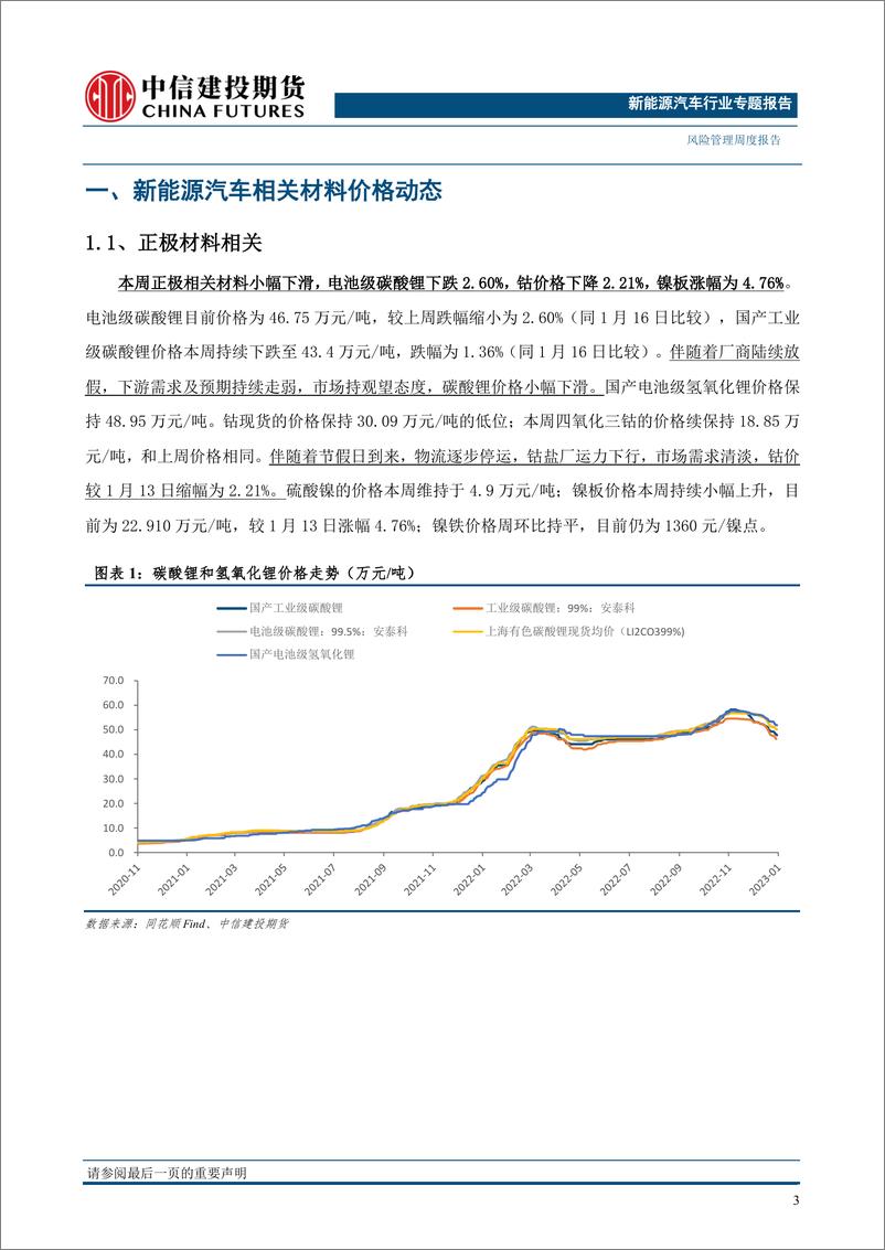 《新能源汽车专题报告：新能源汽车产业价格风险管理周度报告-20230116-中信建投期货-20页》 - 第5页预览图