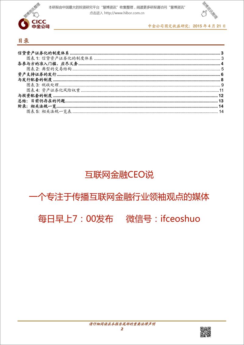 《IFCEO说201504盘点信贷资产证券化的制度建设16页》 - 第2页预览图