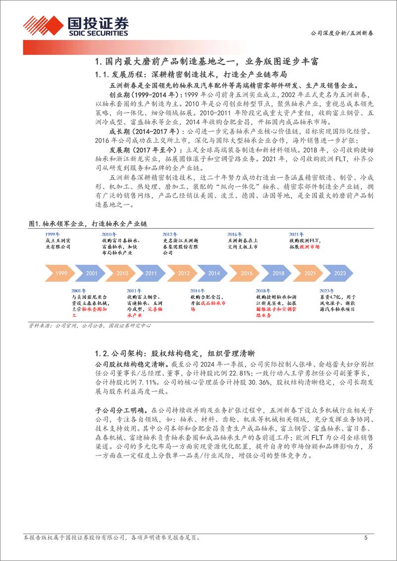 《五洲新春(603667)平台化战略引领，新产品新领域奠基成长-240614-国投证券-26页》 - 第5页预览图