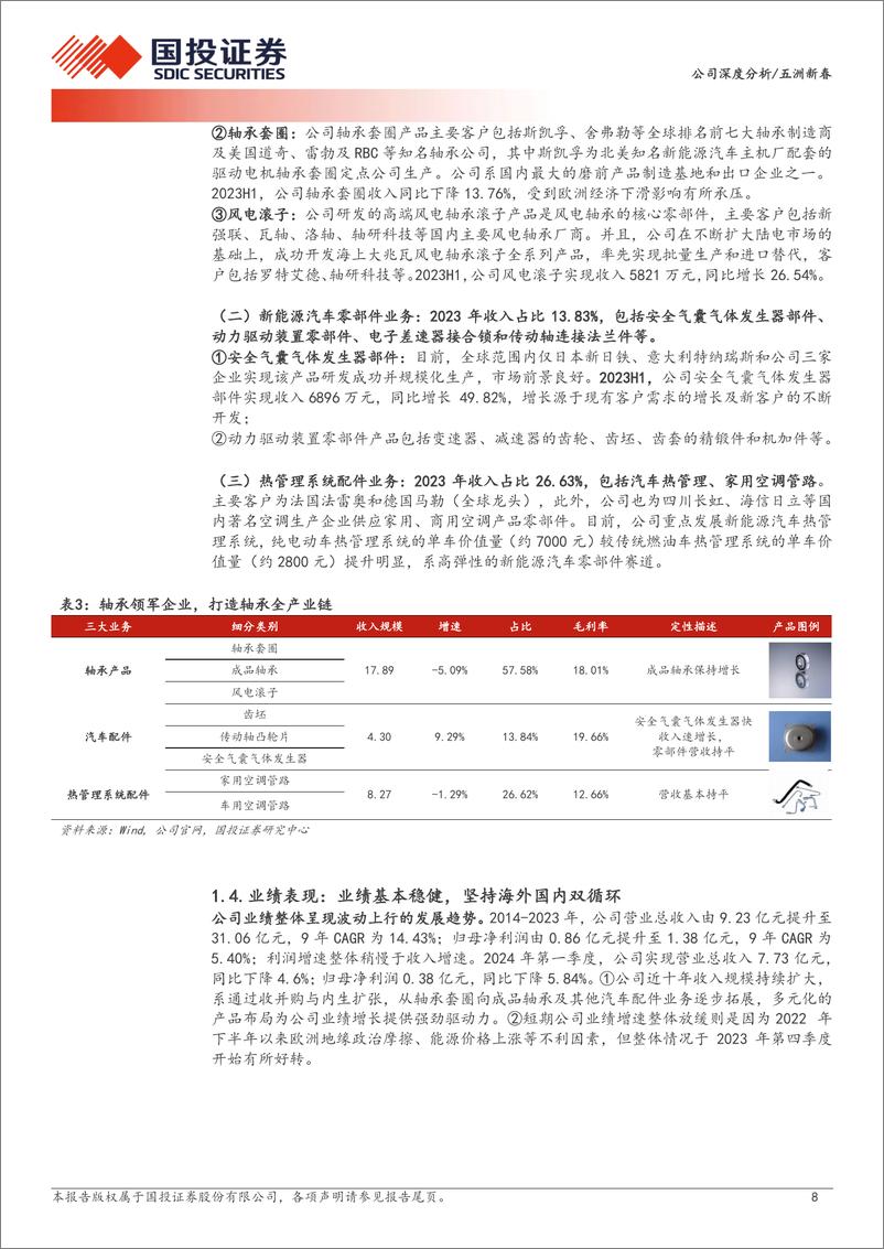 《五洲新春(603667)平台化战略引领，新产品新领域奠基成长-240614-国投证券-26页》 - 第8页预览图