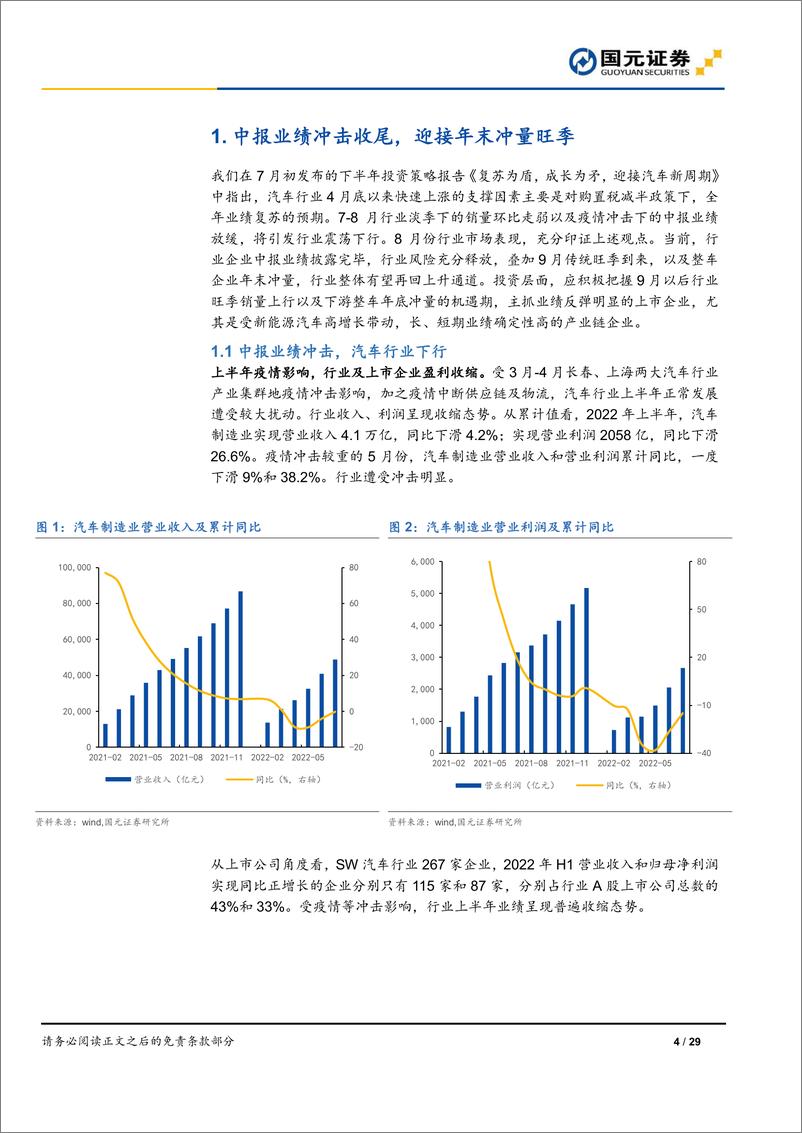 《汽车与零部件行业月度报告：中报业绩冲击收尾，迎接年末冲量旺季-20220904-国元证券-29页》 - 第5页预览图